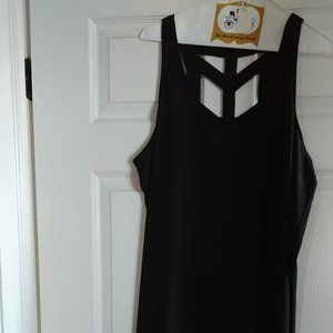 All Black Angle Cut Dress